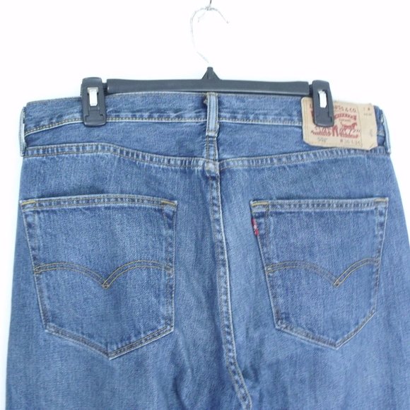 Levi's 501 Button Fly Straight Leg Jeans 36X34 - Picture 4 of 6